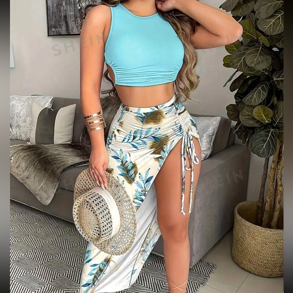 2 Piece Skirt Vacation Set